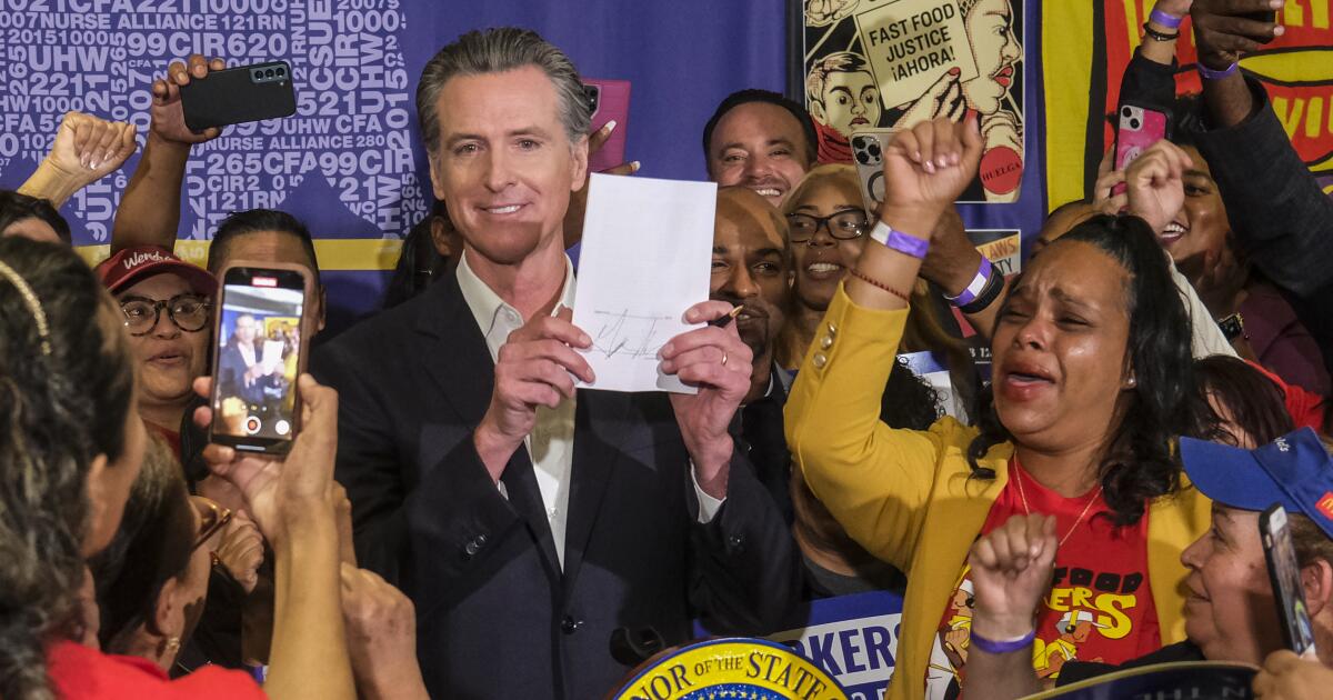 NEWSOM Signos Proyecto de ley Expansión de la supervisión de las disputas de empleadores de la Junta Laboral de California, elecciones sindicales